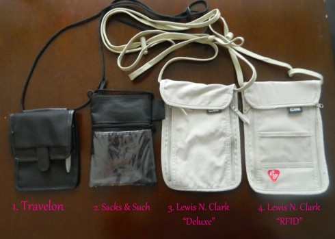 Travel Neck Wallets Ordered from Amazon.com